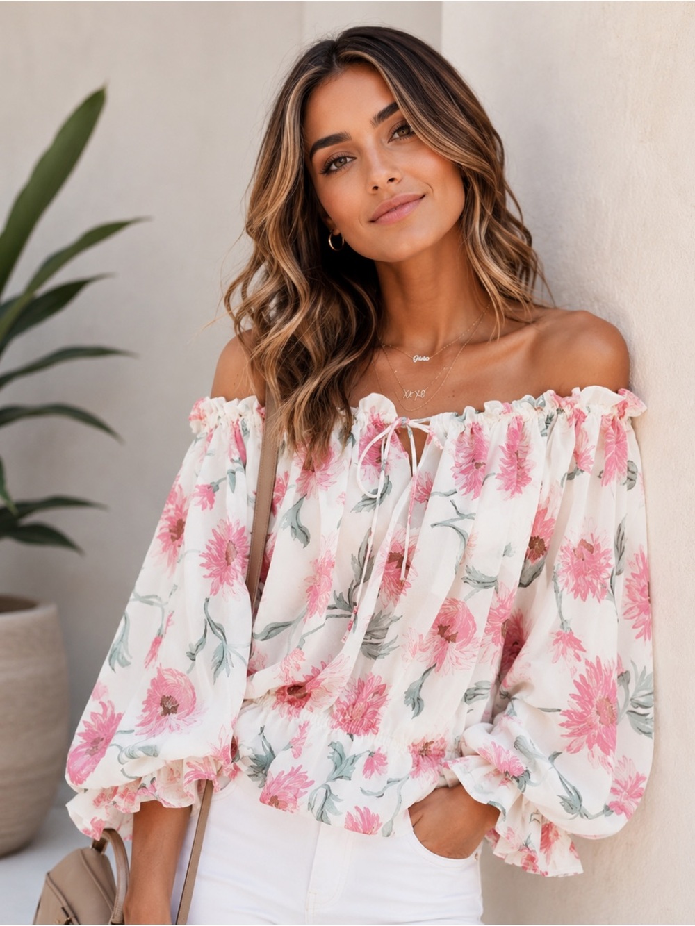Blooming Beauty Off-Shoulder Blouse